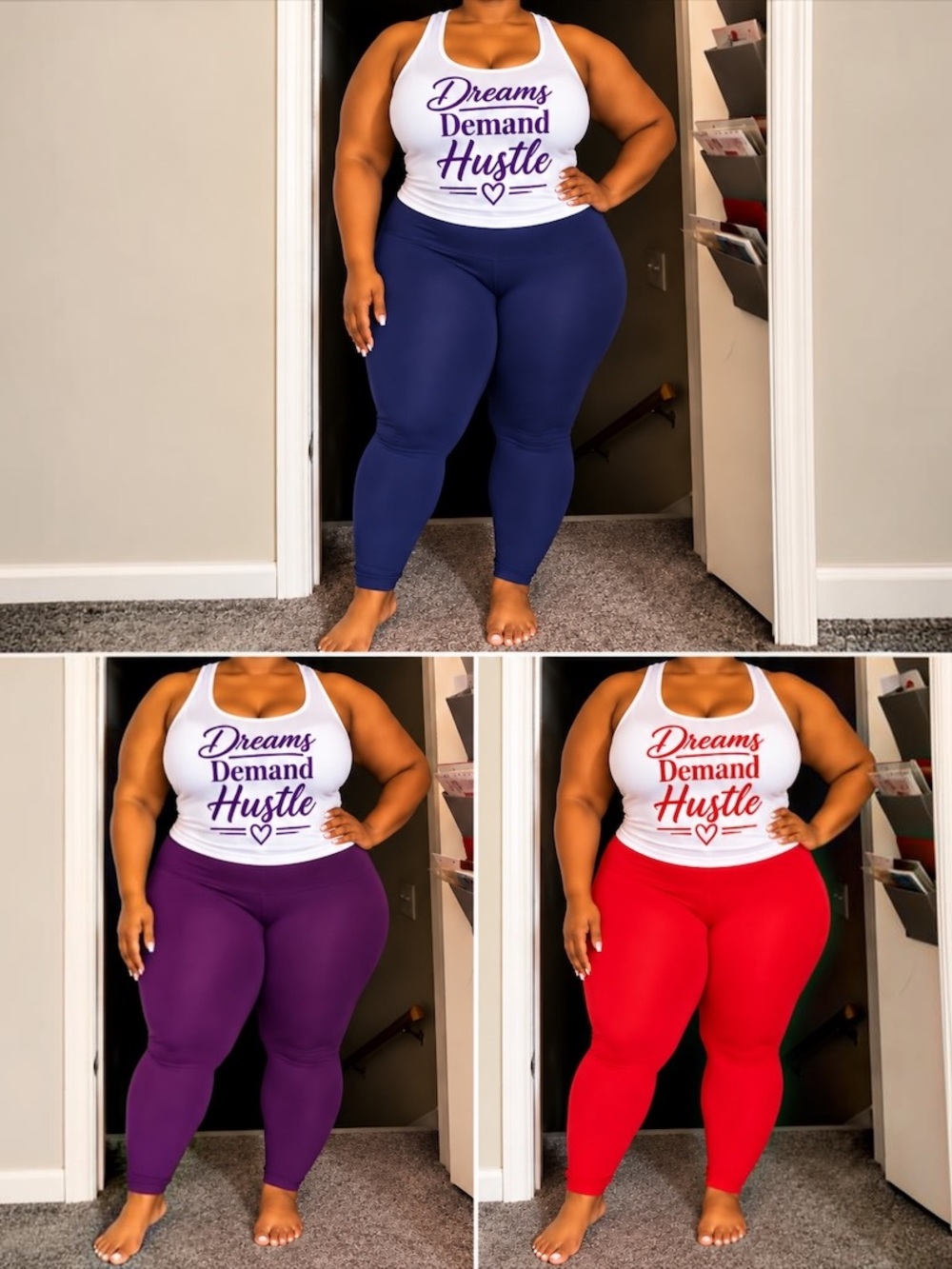 Torrid High-Waist Leggings - Navy, Purple, Red 3X